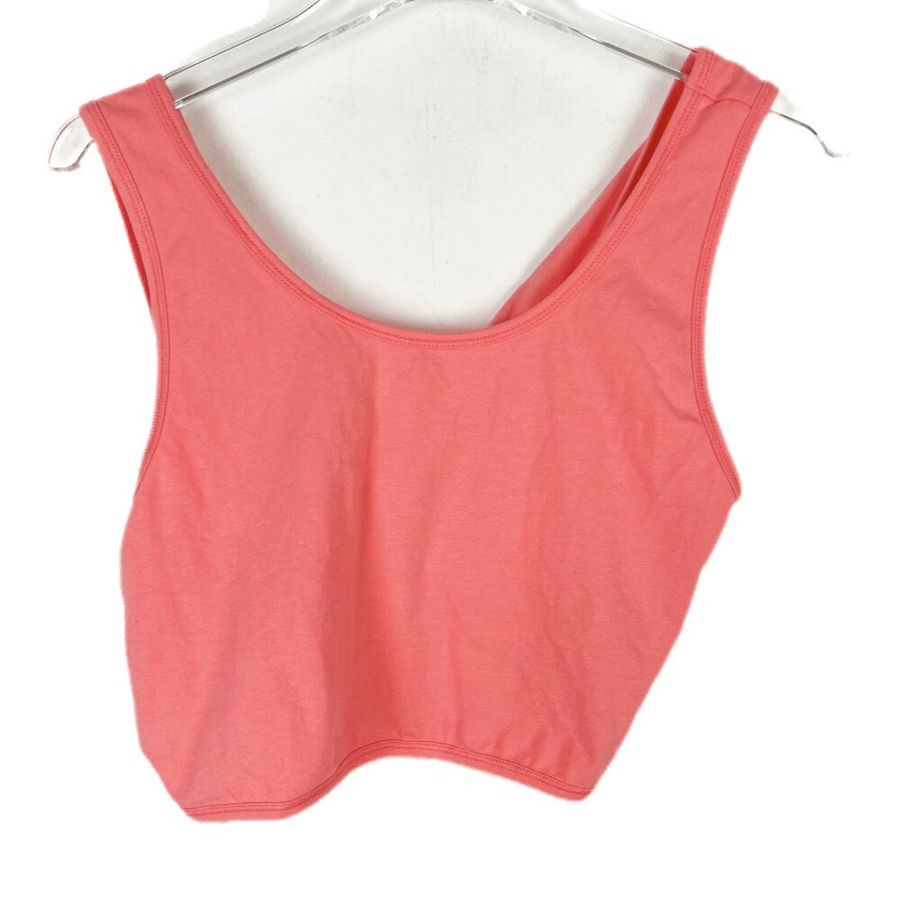 NWT American Eagle Twisted Back Cropped Tank Top Crop Top Coral Size XL NEW